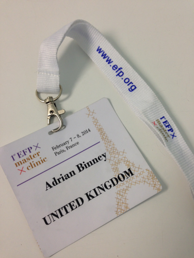 efp large Adrian attends the European Federation of Periodontology Master Clinic